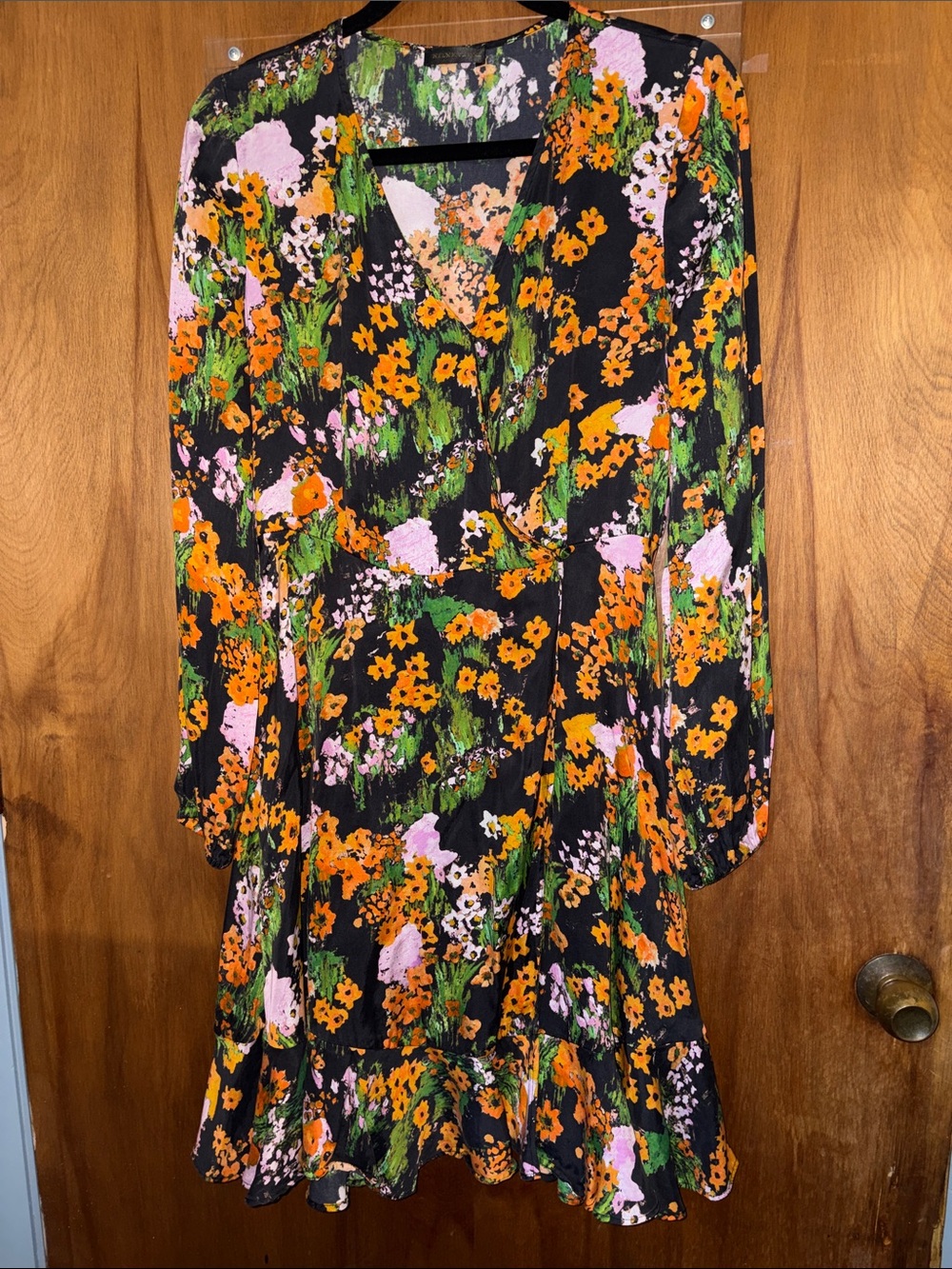 Stine Goya Rania Floral Long Sleeve Wrap Dress